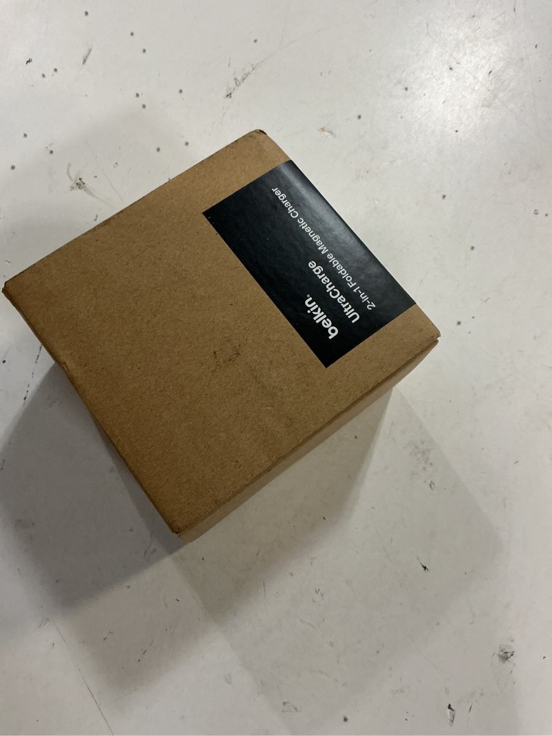 Condition photo showing New/Like New for belkin magsafe charger, compatible 2-in-1 charging station, qi2.2 25w magnetic wireless charger iphone, foldable stand, with 5w usb-c port, for iphone 17/16/15, pixel 10, airpods, 45w adapter included black