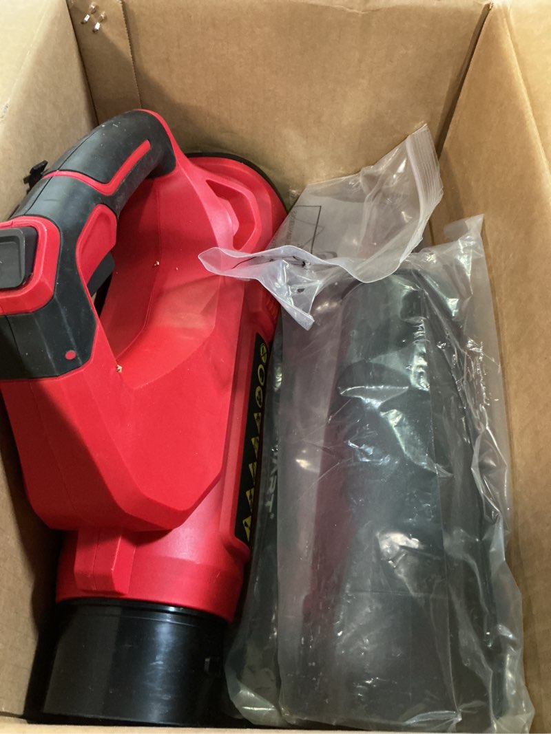 Condition photo showing Good Condition for powersmart 40v cordless leaf blower, 450cfm 130mph performance with 2pcs 2.0ah batteries & chargers included for patio cleaning, lawn care, blowing leaves and dust
