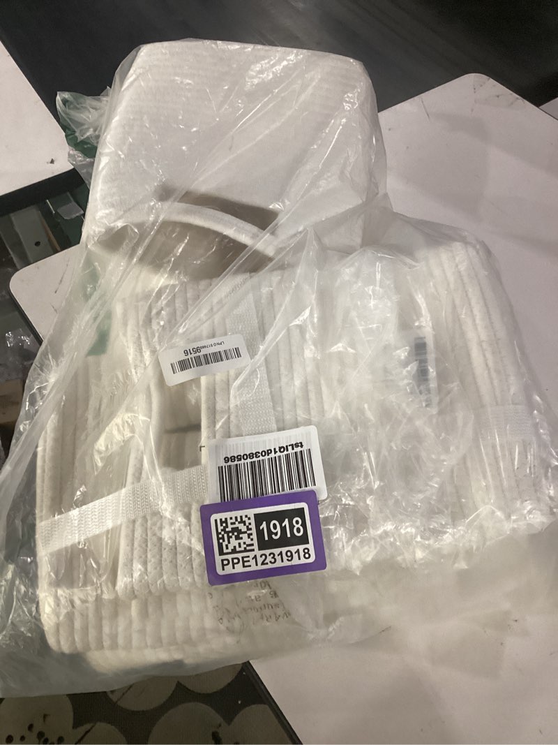 Condition photo showing Good Condition for ubbcare storage cubes 11 inch, cotton rope woven baskets for organizing, cube storage bin for baby nursery, 4-pack square toy storage baskets for shleves organizer, closet, kidsroom, white 4pack-11 x 10.5 x 10.5 inch white