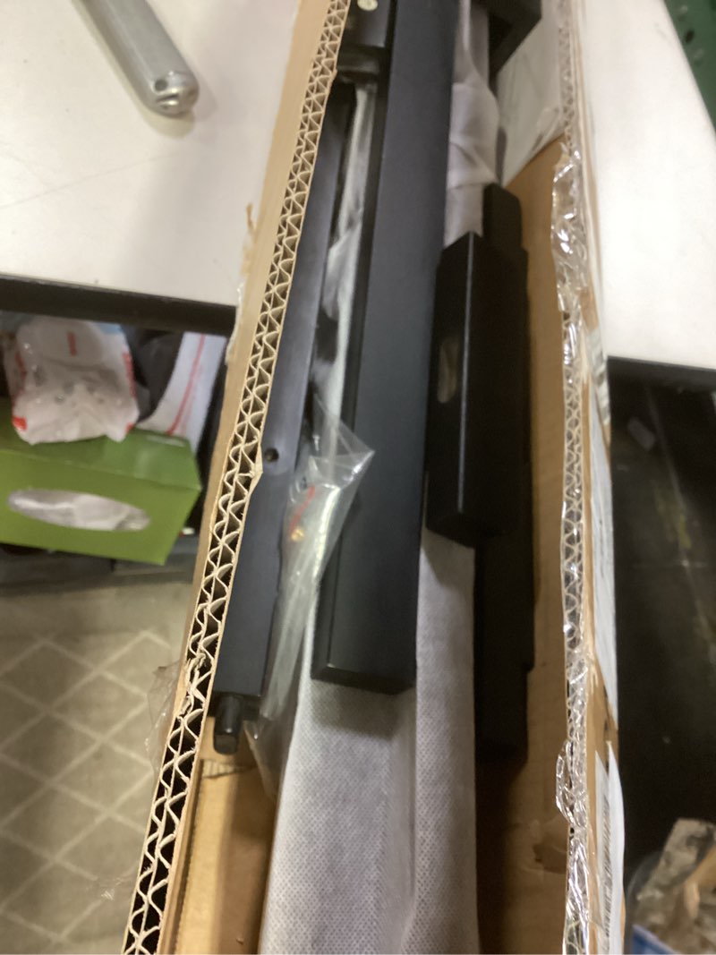 Condition photo showing As Is for MEEDEN Heavy Duty Easel Black: Wood Art Easel for Painting and Display, Adjustable Angle and Height 57" to 76" H, Holds Canvas up to 43",Holds 22 lbs Black 23"L x 26"W x 76"H