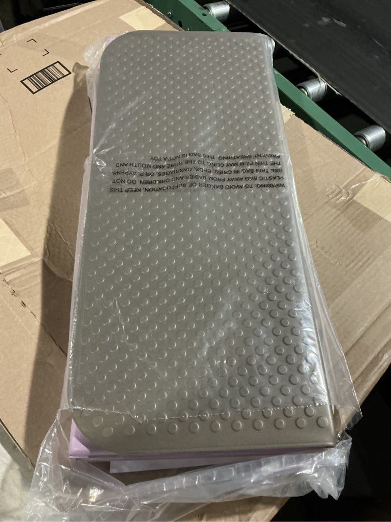 Condition photo showing Good Condition for 7-fold yoga mat 70"x24" - 1/2 inch thick folding exercise mat, compact non-slip tpe mat for travel, storage, yoga & home gym, lightweight & portable taro purple + warm gray