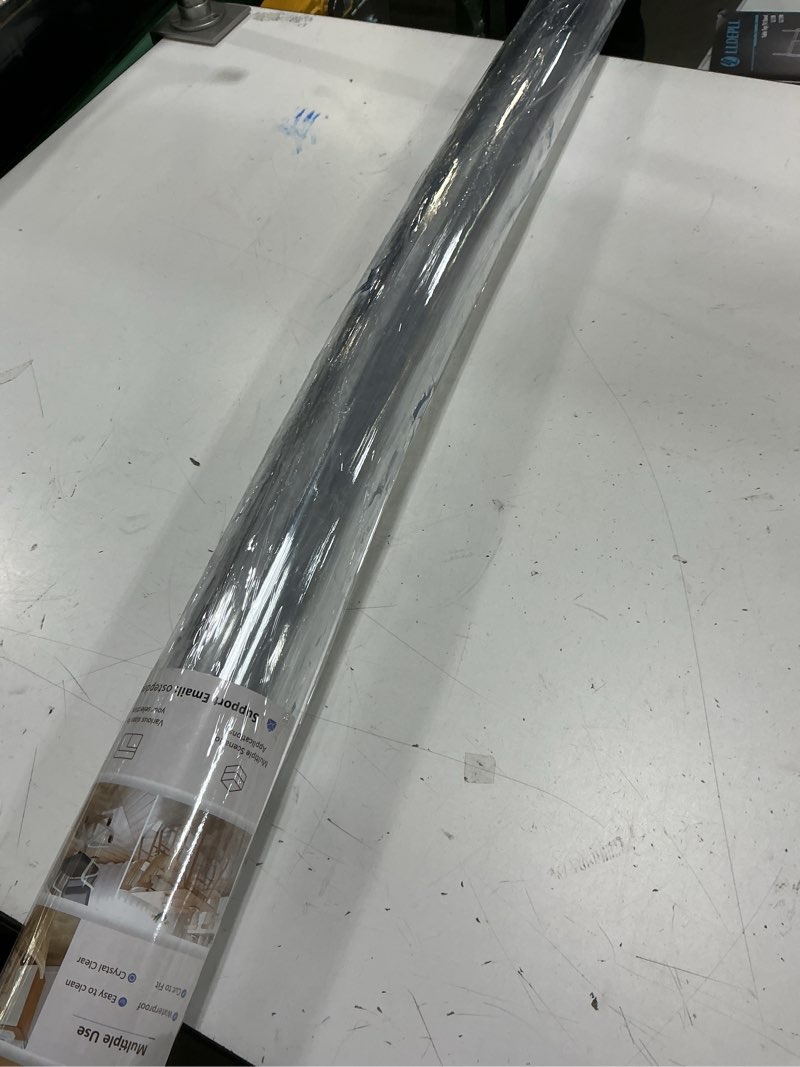 Condition photo showing Good Condition for clear table protector 40 x 60 inch, 1.5mm thick plastic table cover, waterproof pvc clear table cover protector, desk protector mat, writing desk pad for desktop, coffee & dining room table 40" x 60" (rectangular) crystal clear