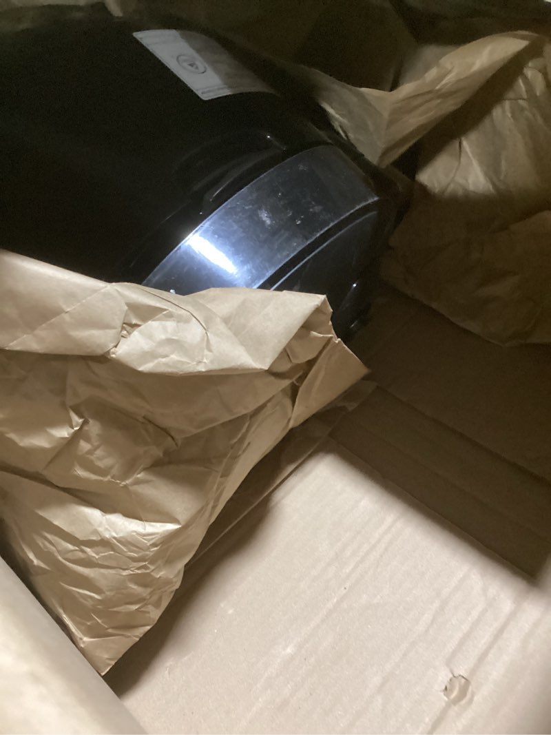 Condition photo showing As Is for cuckoo high pressure rice cooker 10-cup uncooked / 20-cup cooked with nonstick inner pot, large rice maker with 13 menu options and steam plate, fuzzy logic tech, auto clean, black (crp-pk1001s)