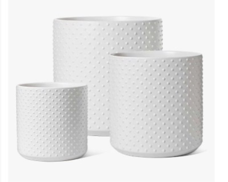 le tauci 6+8+10 inch plant pots indoor, ceramic planters for indoor plants, cylinder pots with drain