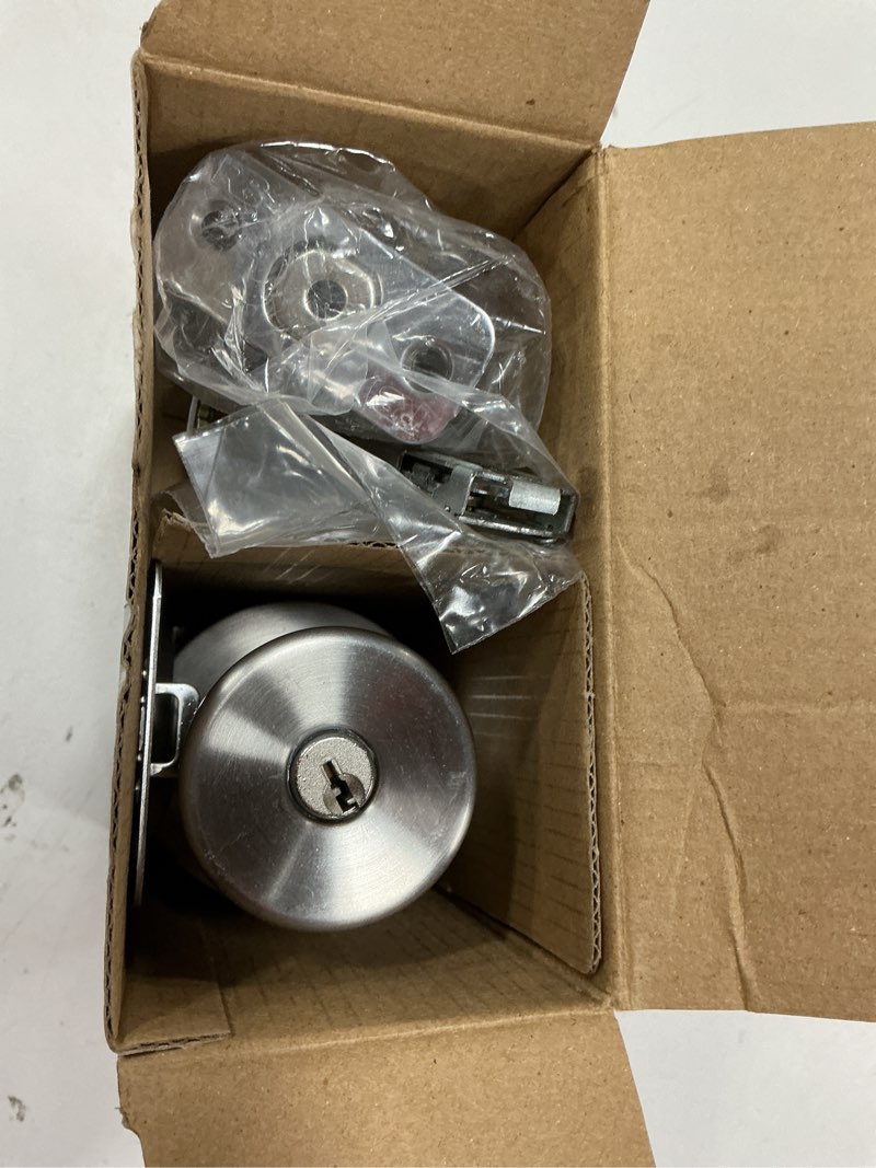 Condition photo showing Good Condition for reliabilt gallo stainless steel exterior single-cylinder deadbolt keyed entry door knob combo pack