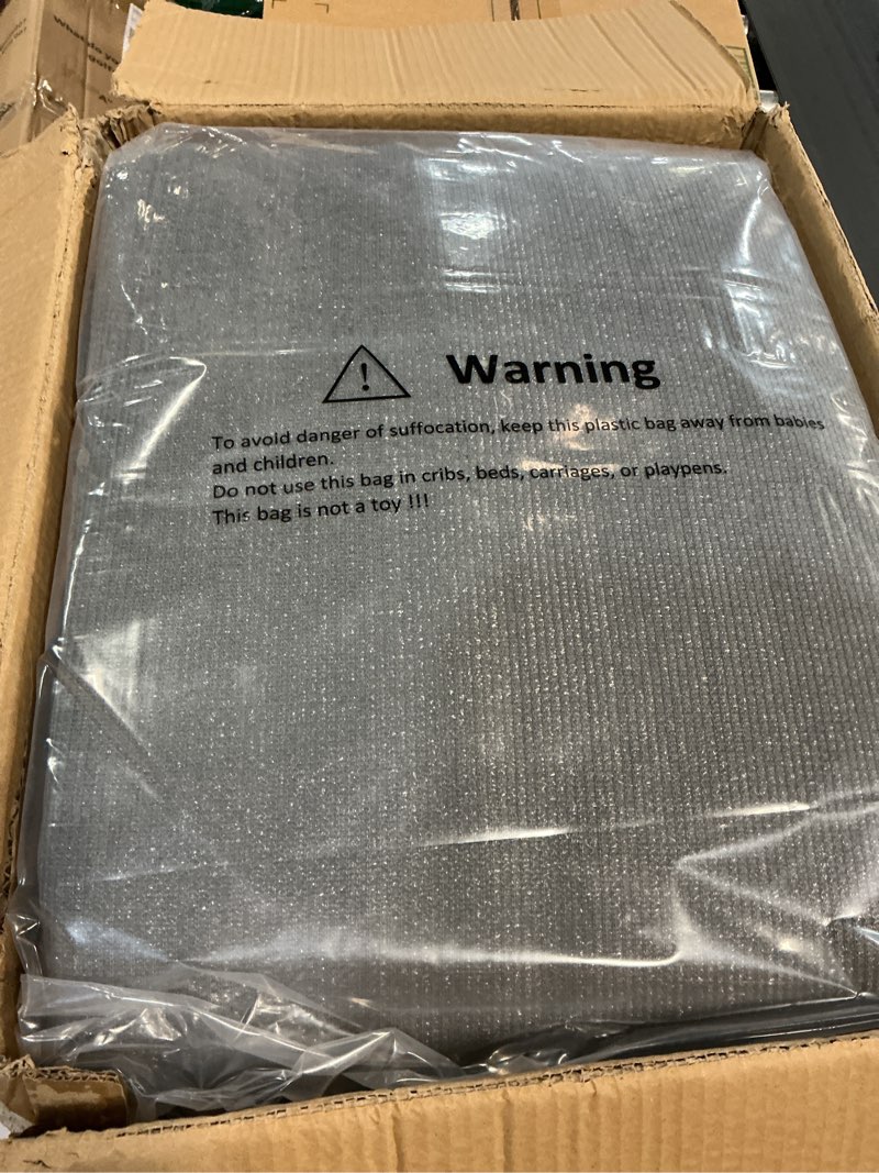 Condition photo showing New/Like New for quictent 185g hdpe square sun shade sail canopy 98% uv block outdoor patio garden with hardware kit grey, 24x24ft 24 x 24 ft square gray
