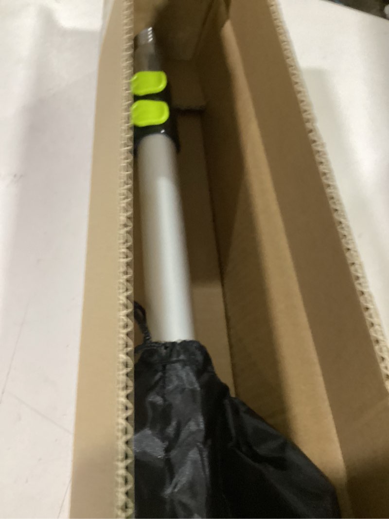 Condition photo showing As Is for 3.4–8 ft telescoping aluminum boat hook for docking, non-slip rubber tip, 3-stage floating lightweight sturdy push-pull pole, scratch-resistant rustproof, standard 3/4" threaded end
