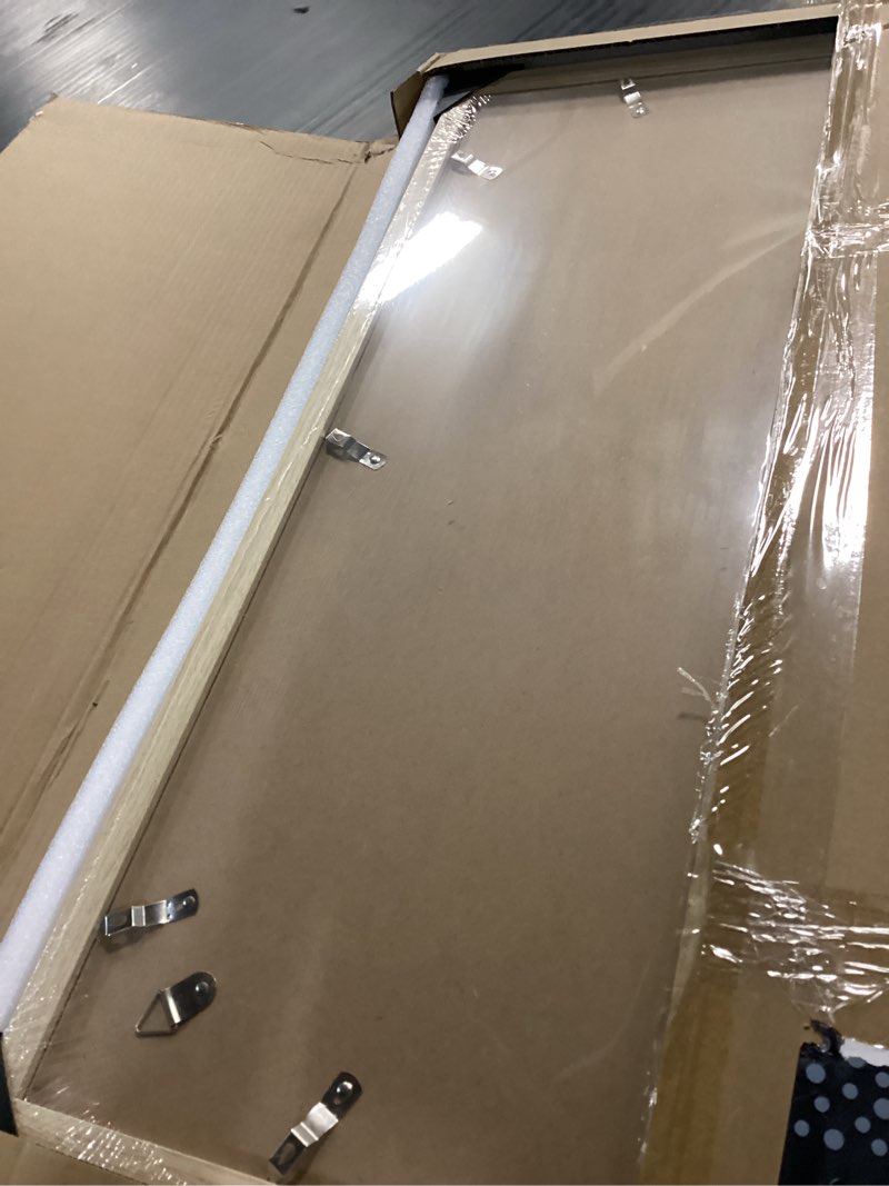 Condition photo showing Good Condition for 20x28 poster frame, display pictures 16x24 with mat or 20x28 without, wall hanging frames, natural oak, 3 pack natural oak 20x28