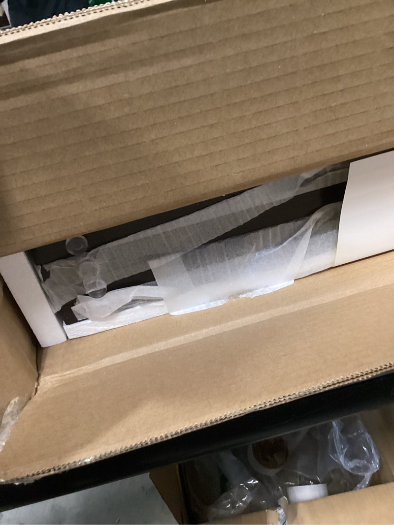 Condition photo showing New/Like New for PAWLAND Wooden Freestanding Foldable Pet Gate for Dogs, 24 inch 4 Panels Step Over Fence, Dog Gate for The House, Doorway, Stairs, Extra Wide (Espresso, 24" Height-4 Panels) Espresso 24" Height-4 Panel