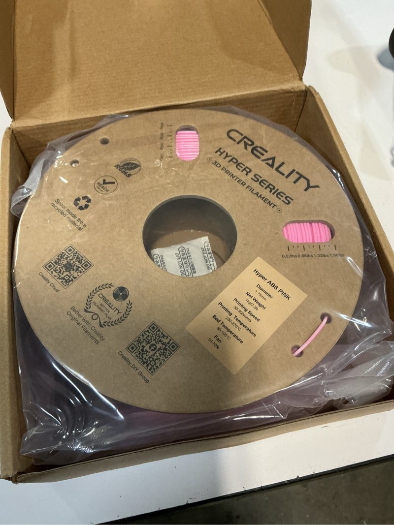 Condition photo showing New/Like New for creality hyper pla filament 1.75mm bundle 2kg, rfid 3d printer filament for high-speed printing up to 600mm/s, ±0.03mm accuracy, 3d printing filament for most 3d printers (white&white) -white&white-2kg pla rfid