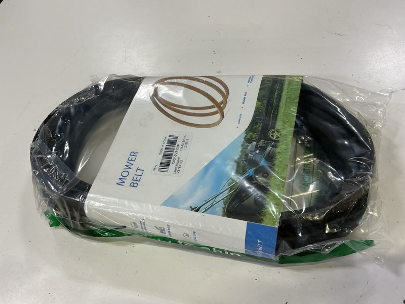 Condition photo showing New/Like New for lawn mower 52\" deck v belt made with aramid for exmark 126-7443 radius e s x rae708gem52300, rae720ckc52300, ras691gka523a3, ras708gem523c3, ras720gkc52300, ras720ckc52300, rax691gka524a3 series 0.625\" x 163\" black