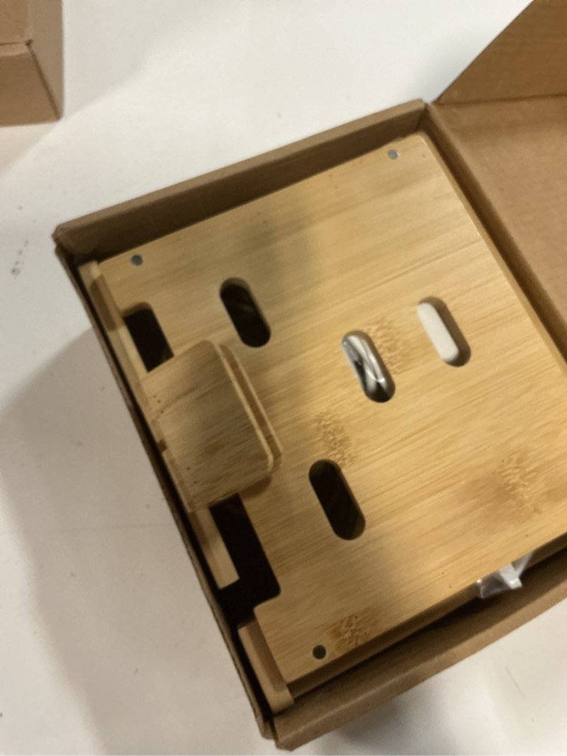 Condition photo showing Good Condition for pezin & hulin bamboo charging stations, cell phone organizer for multiple devices, tablets, smart watch, included 5 port usb charger, pack 5 cables dock rack +hub +cables