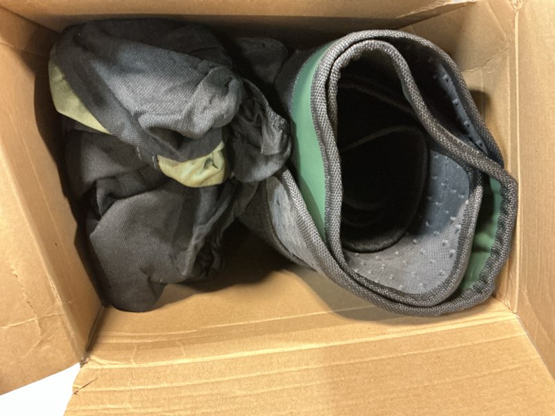 Condition photo showing Good Condition for Woanger 47 Car Seat Cover Full Set for Women Included Car Front Rear Seat Fluffy Steering Wheel Cover Belt Automotive Floor Mats Air Conditioner Decoration Strip Universal (Sage Green)