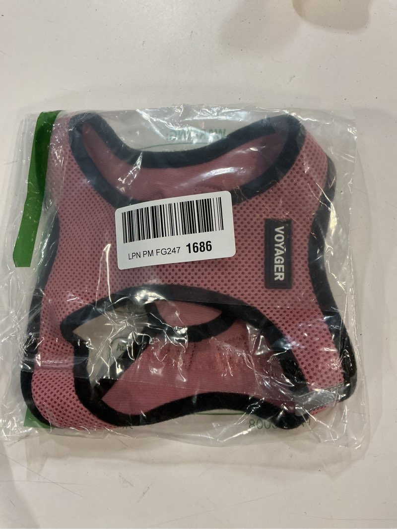 Condition photo showing New/Like New for Best Pet Supplies Voyager Step-in Air Harness - All Weather Mesh, Reflective, No Pull Harness for Dogs, Cats - Secure with Hook & Loop Fastener, Buckle, Double D-Rings - Pink/Black Trim, L Harness (Pink/Black Trim) L (Chest: 18 - 20.5")