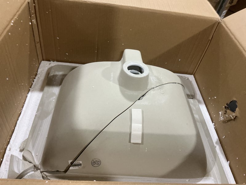 jshozzy drop in bathroom sink, 21"x18" white rectangular modern ceramic semi recessed vessel sink wi