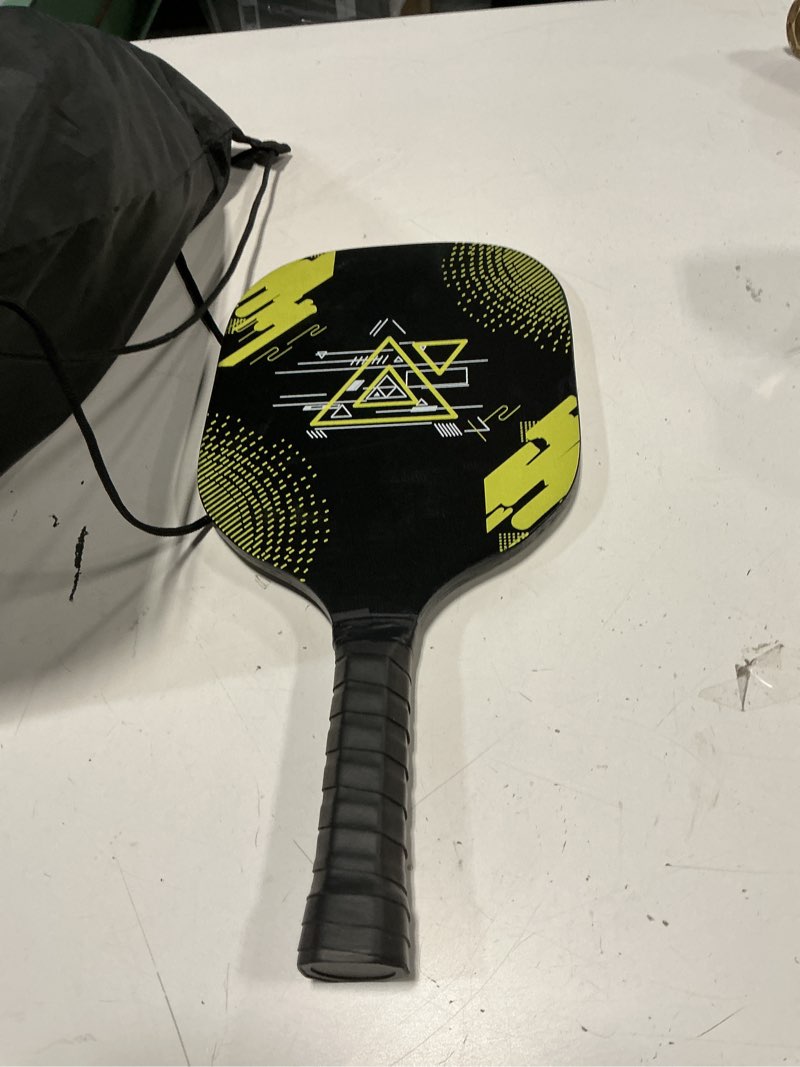 Condition photo showing Good Condition for dulce dom pickleball paddles set of 2/4 - usapa approved, 4 indoor outdoor pickleball balls, fiberglass surface paddle racket with cover bag, ideal training equipment gift for men & women starry sky-4pk