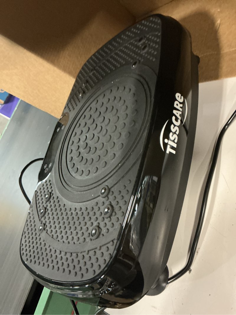 Condition photo showing As Is for tisscare vibration plate exercise machine mini vibrating plates for lymphatic drainage and weight loss, 400lbs capacity full body power shake workout platform for home cardio fitness