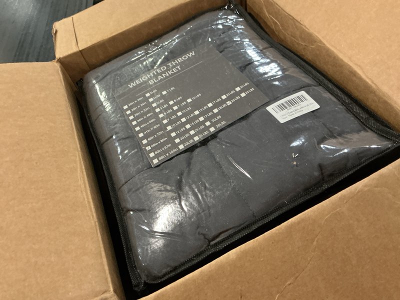 Condition photo showing Good Condition for cymula weighted blanket for adults 20lbs 60"x 80" queen size dark grey weighted blankets for 180-220 lb
