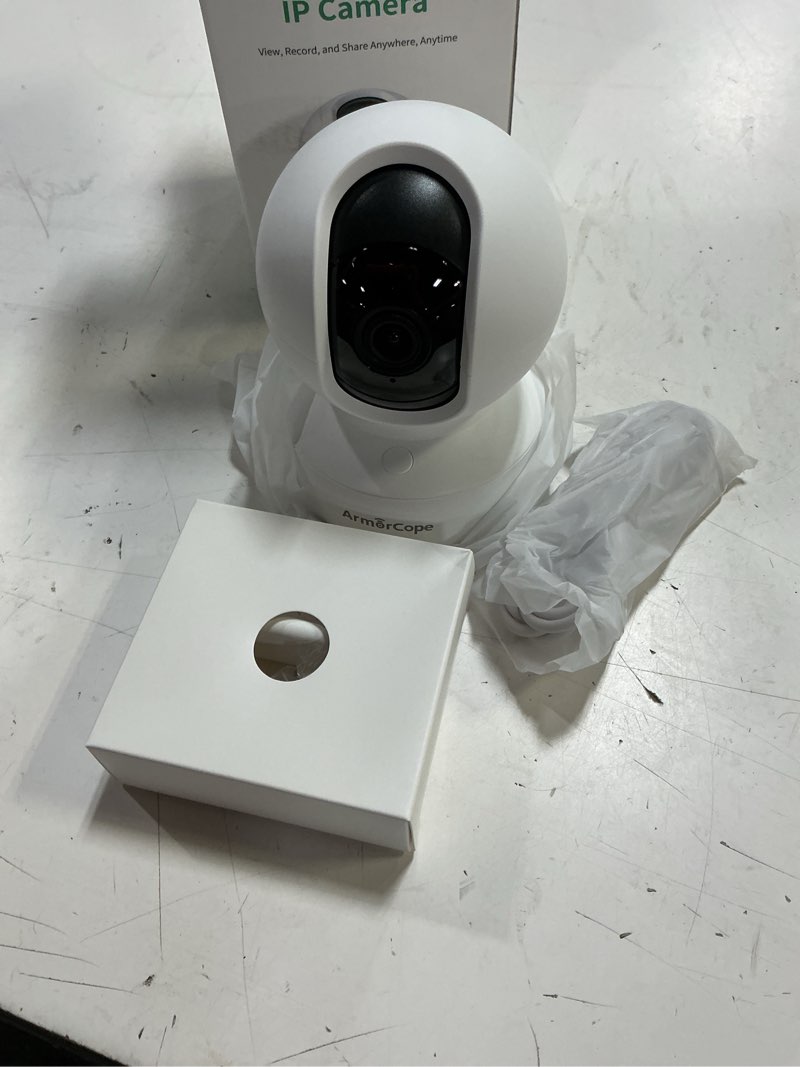 Condition photo showing Good Condition for pet camera, 2k hd dog camera with phone app, 360° pan/tilt view puppy cam, one click call for baby monitor, magivpix night vision,motion tracking alarm with cloud/local sd,home indoor security cam 1 pack