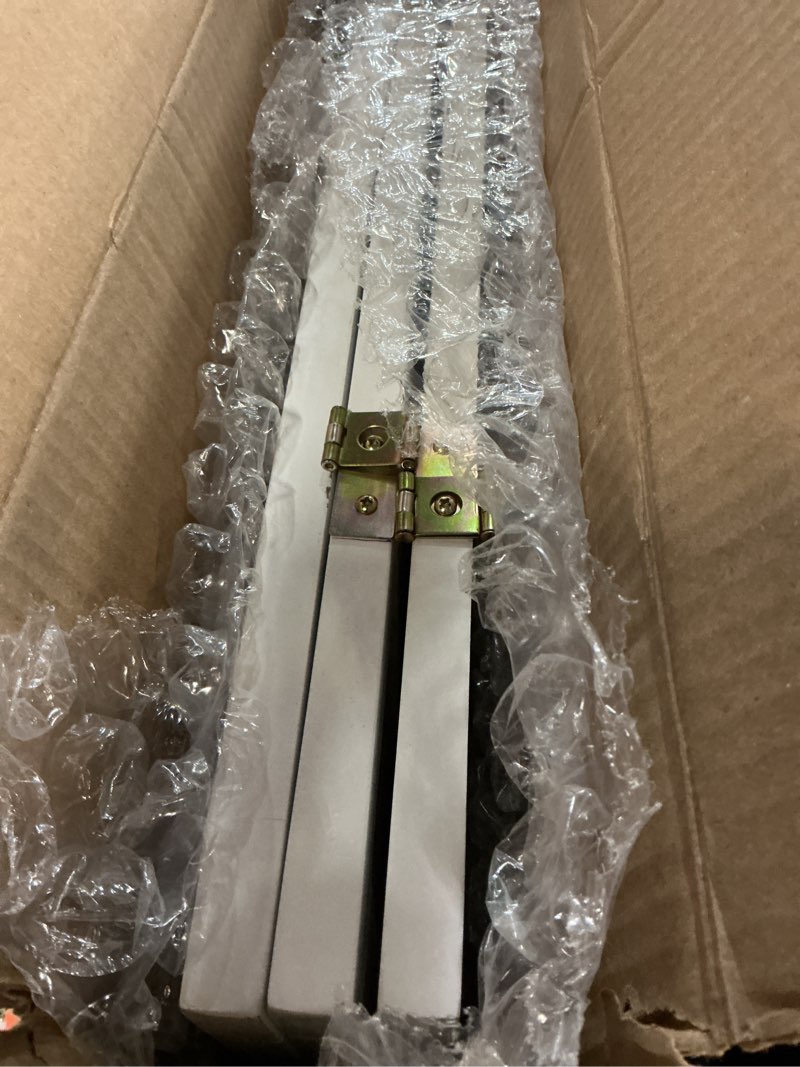 Condition photo showing Good Condition for Urnporium Pet Dog Gate Freestanding, Strong Durable Folding Wooden Fence, Portable Acacia Hardwood Safety Barrier for Indoor & Outdoor Use Pet Gate, 3 Panel 24\\\" Tall) 3 Panel 24\\\" Tall white  Pet Gate