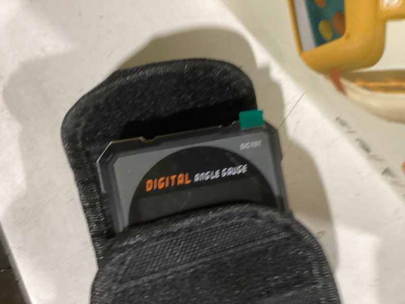 Condition photo showing Good Condition for Digital Angle Finder with Electronic Laser - 4-side Strong Magnetic Angle Gauge, Cube Inclinometer with Backlight, Table Saw Miter Protractor, Woodworking Measuring Tool, Level Box for Hanging Grey