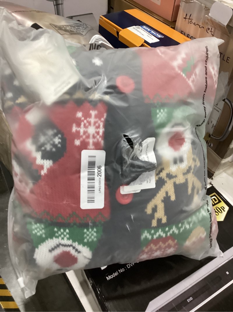 Condition photo showing Good Condition for men's christmas rudolph reindeer holiday festive knitted sweater cardigan cute ugly pullover jumper 3x-large reindeer-santa&cane cardigan