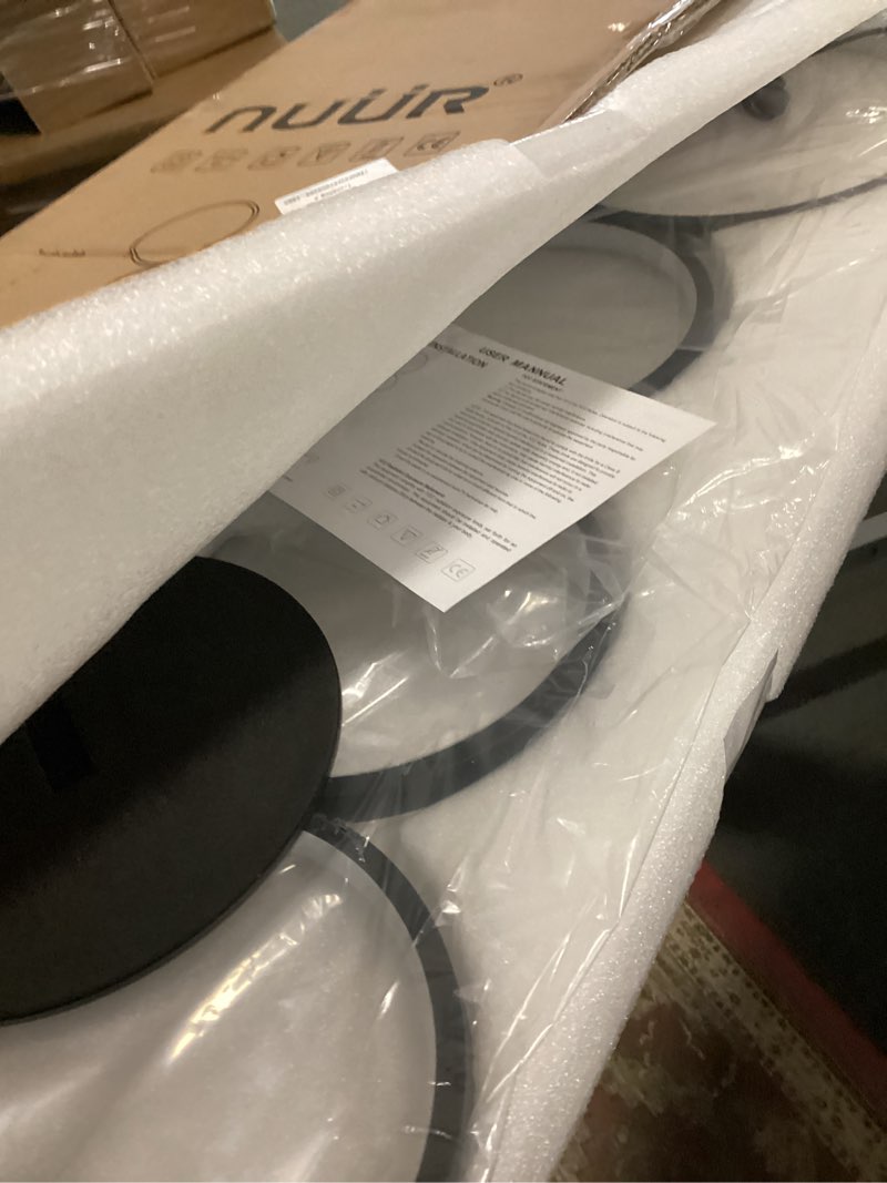 Condition photo showing Good Condition for NUÜR 43.3" Modern Floor Lamp, LED Floor Lamp for Living Room, Dimmable, Circle Standing Lamp, Energy-Saving, Unique Lamp for Bedroom, Office, Home