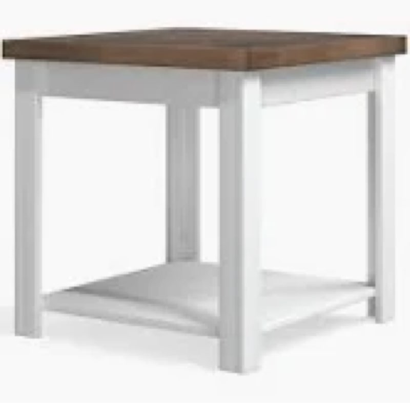 Brixham 24 inch Side Table, No Assembly Required, Two-Tone Finish