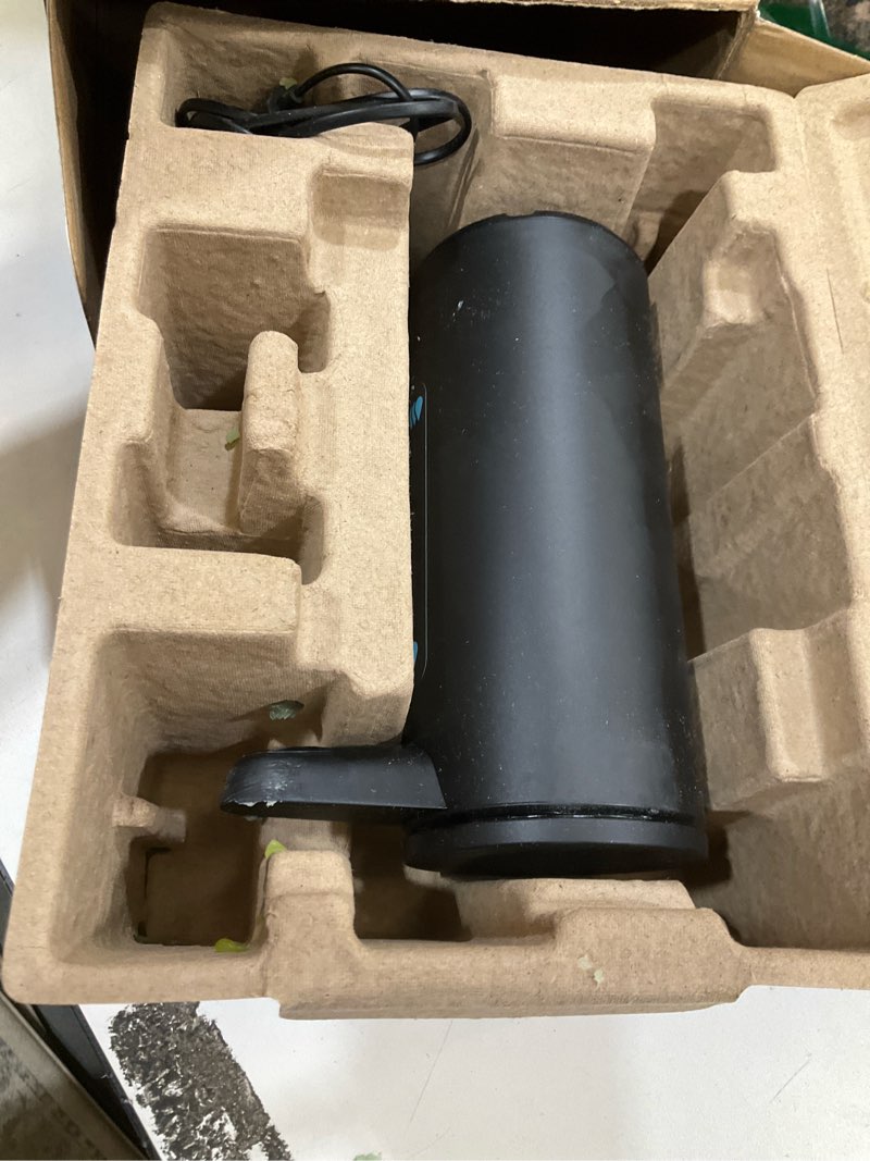 Condition photo showing As Is for simplehuman 9 oz. touch-free automatic rechargeable sensor pump, matte black stainless steel, new matte black 9 oz.