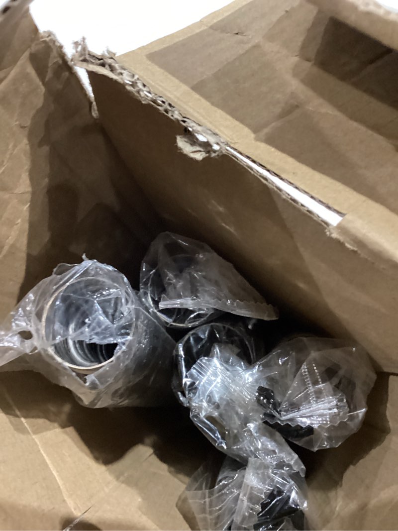 Condition photo showing Good Condition for brushed nickel tension curtain rod adjustable shower curtain rods 30-76 in spring no drilling or screw installation shower rod for bathroom shower bar for closet kitchen with brackets 30-76" brushed nickel