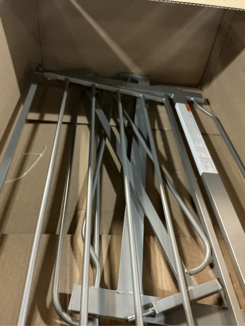 Condition photo showing As Is for regalo safety 29"-49" extra wide baby gate, bottom of stairs & doorways | pressure mounted with door, for babies, toddlers & pets, platinum, tested & trusted for 30 years platinum 29-49"w x 30"h