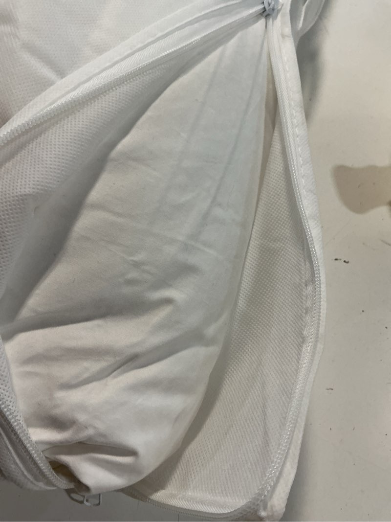Condition photo showing As Is for luxe goose down pillow, king, medium/firm