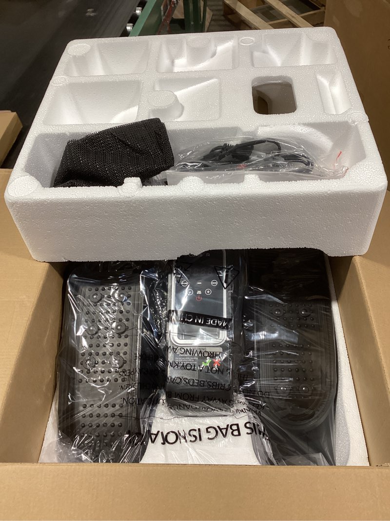 Condition photo showing Good Condition for Under Desk Elliptical Machine, Electric Seated Pedal Exerciser, Mini Elliptical Leg Exerciser with Remoter, 12 Level Speeds, Forward & Reverse Direction, Manual & Auto Mode for Home Office Black