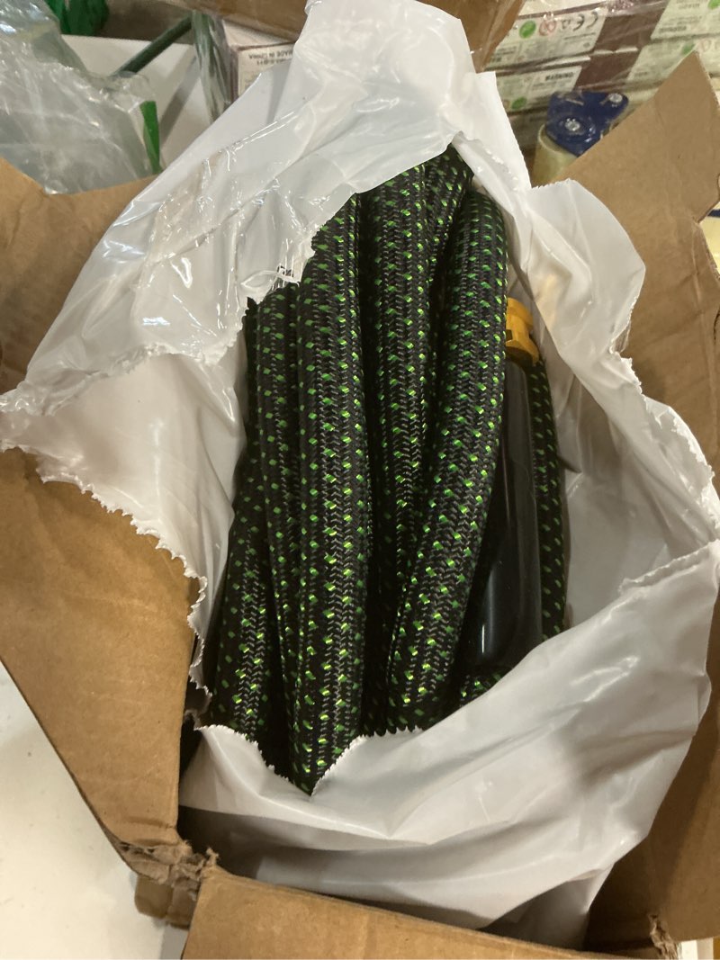 Condition photo showing Good Condition for garden hose 50ft, non-expanding water hose with 10 function nozzle | lightweight, kink free, sturdy, leak-proof, portable, flexible hose 50ft for outdoor, yard, lawn, car wash and camper use