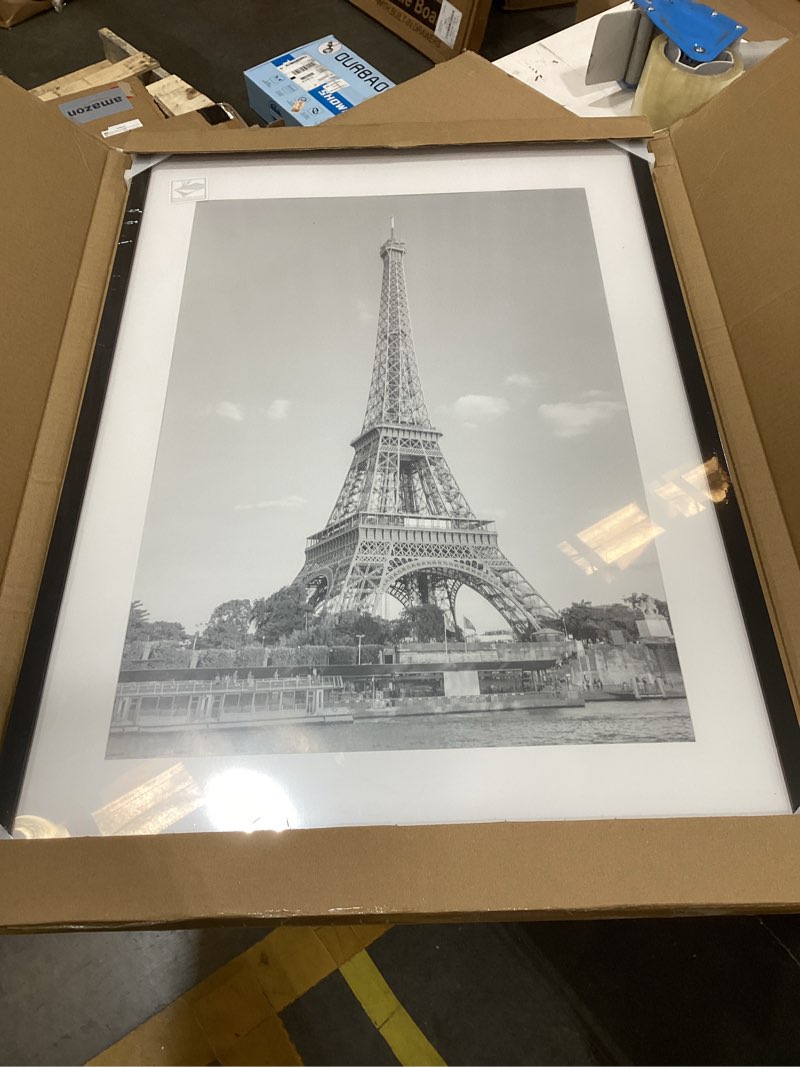 Condition photo showing New/Like New for upsimples 20x30 poster frame, display pictures 16x24 with mat or 20 x 30 without, wall hanging picture frames, black, 1 pack black 20x30