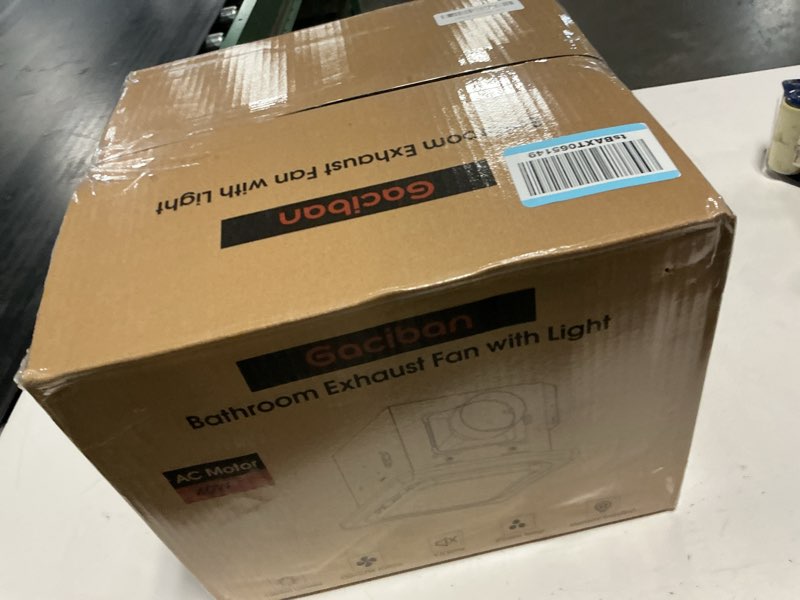 Condition photo showing New/Like New for bathroom exhaust fan with light, 150 cfm bath ventilation fans with 1200lm led light 3000k/4000k/6000k, quiet 1.0 sone shower ceiling mount vent fan lights combo for home/office/warehouse white