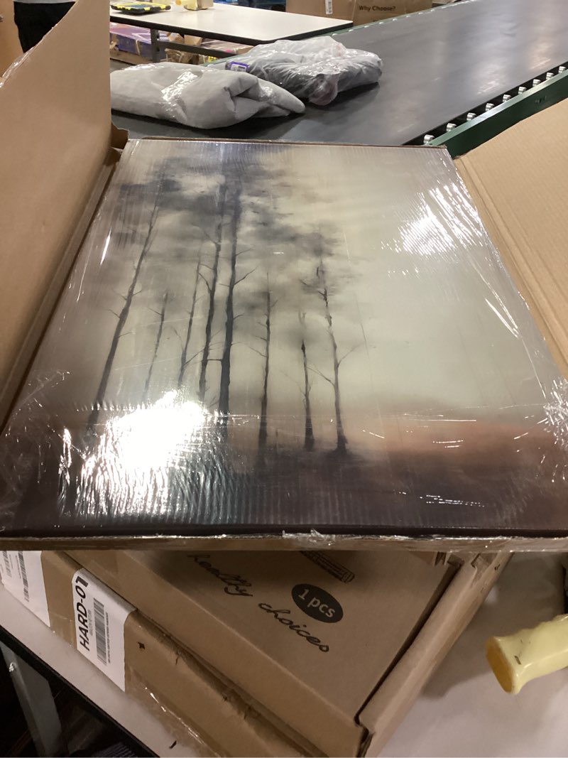 Dthllay Vintage Forest Prints Vintage Landscape Canvas Wall Art Neutral Picture Abstract Forest Pain