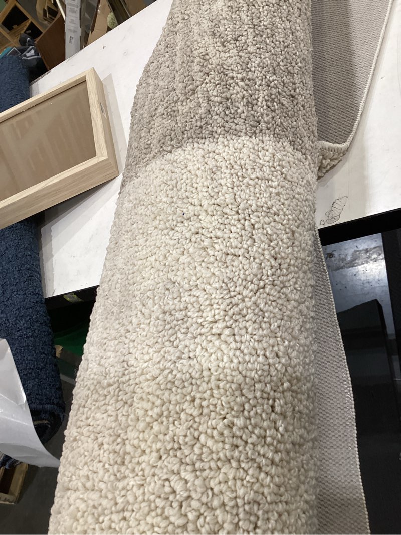 Condition photo showing As Is for 8x10 area rugs for living room: vintage boho neutral washable rug indoor soft large area rug carpet for bedroom nursery farmhouse dining room office floor non-slip low pile under table rug beige 8' x 10' (rectangular) beige