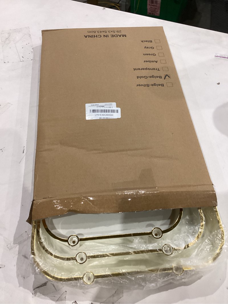 Condition photo showing Good Condition for JEESA 3-Pack Serving Tray with Handles, Platters for Serving Food Turkey Cookie Appetizer Snack, Reusable Plastic, Stackable, for Holiday, Party, White 3 Pack-white