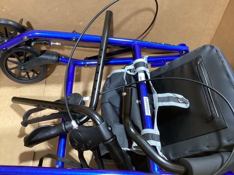 Condition photo showing Good Condition for probasics junior aluminum rollator with 6 inch wheels, 250 pound weight capacity, blue