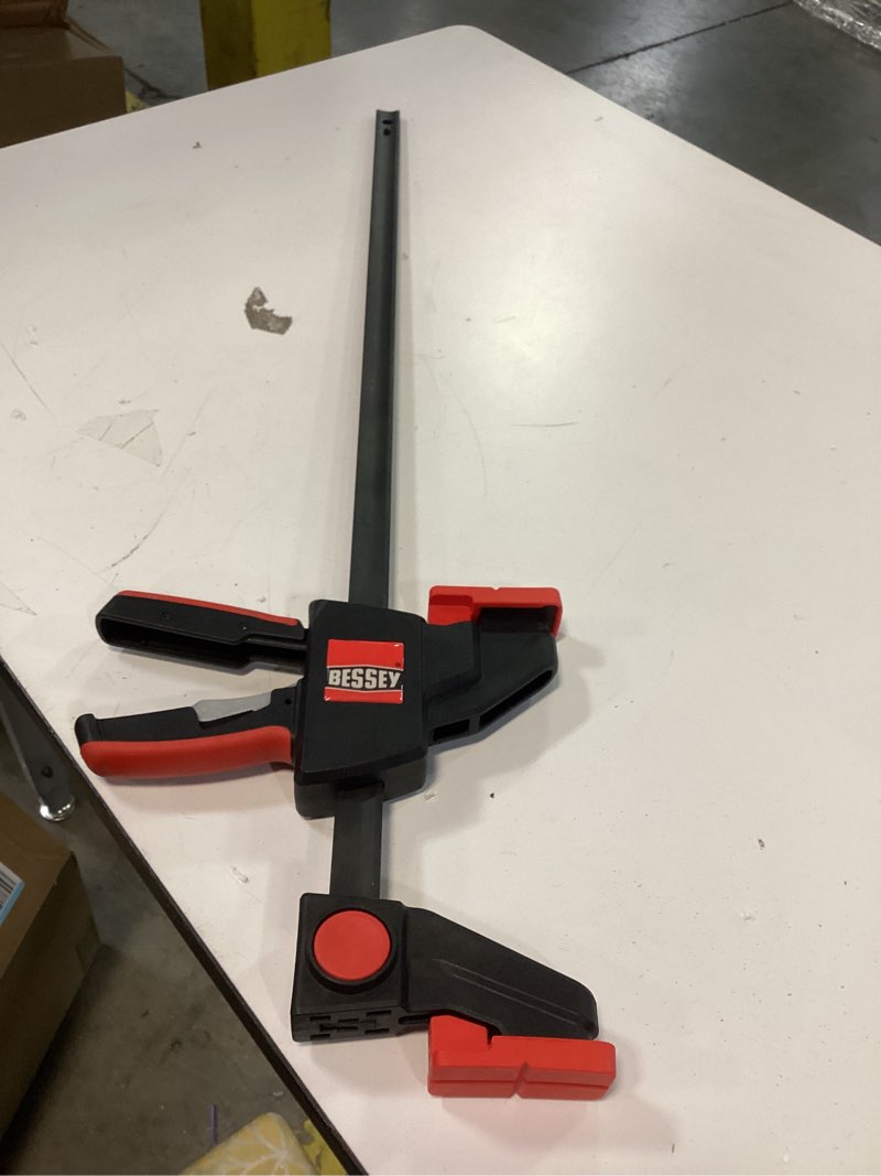 Condition photo showing As Is for BESSEY EHK SERIES - 600 lb Clamping Force - 24 in - EHKXL24 Trigger Clamp Set - 3.625 in. Throat Depth - Wood Clamps, Tools, & Equipment for Woodworking, Carpentry, Home Improvement, DIY 600 lb force 24 in.