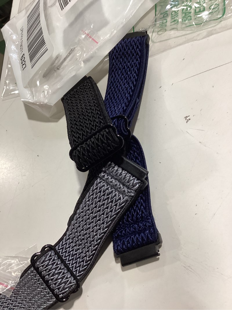 Condition photo showing Good Condition for tumpcez quick release watch band - choice of width -18mm 19mm 20mm 22mm 24mm watch bands, solo loop adjustable elastic nylon watch straps replacement wristband for men women black+blue+green 22mm