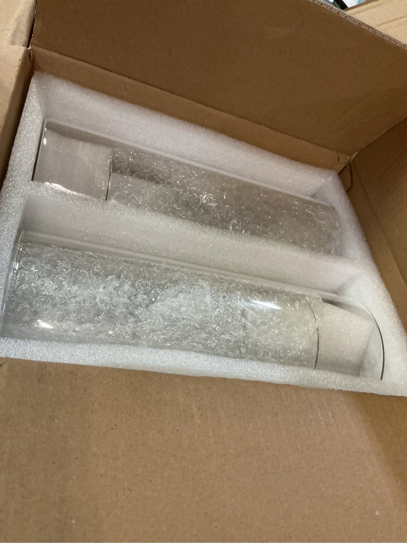 Condition photo showing Good Condition for 48 pack glass cylinder vases 4,6,8,10 inch tall clear flower vase hurricane floating candle holder for table centerpiece wedding home decor 48 pack(4,6,8,10 inch )