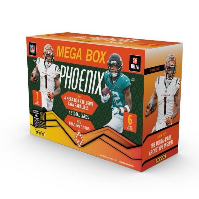 2025 panini nfl phoenix football trading card mega box