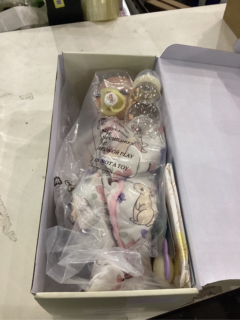 BABESIDE 18-Inch Reborn Baby Doll Girl – Realistic Lifelike Bebe Reborn de Silicona with Bunny Outfi