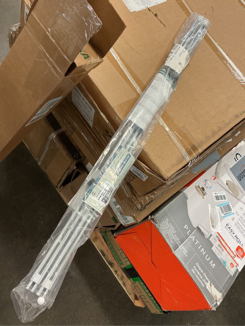 Condition photo showing As Is for H.VERSAILTEX 2 Pack Spring Tension Curtain Rods 36-60 Inch Lightweight Tensions Rods Securely in Place; Easy to use/Install for Kitchen/Bathroom/Wardrobe, Durable Sturdy Rods, White 36"-60" (2 PACK) White