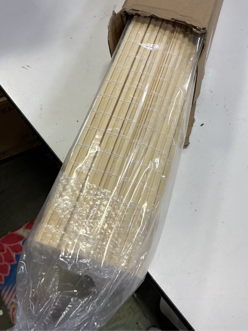 Condition photo showing Good Condition for lazblinds no tools no drill cordless bamboo roman shades, privacy window treatment, roll up bamboo blinds for windows 45'' w x 64'' h, natural privacy-natural 45" w x 64" h