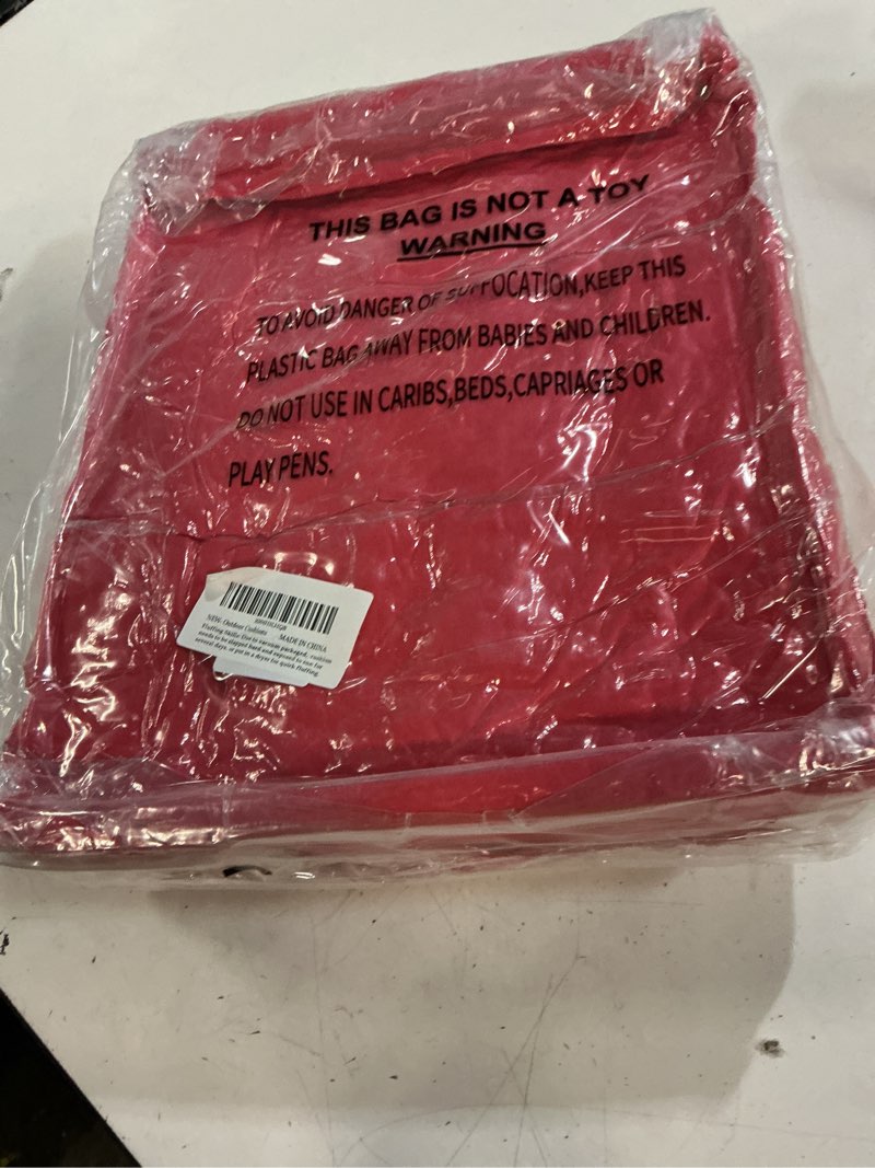 Condition photo showing New/Like New for mtmr waterproof outdoor chair cushions set of 2, 19x19 patio wicker chair cushions, tufted outdoor cushions for patio furniture, thick outdoor patio replacement seat pads for porch lawn chairs red red 19"x19"