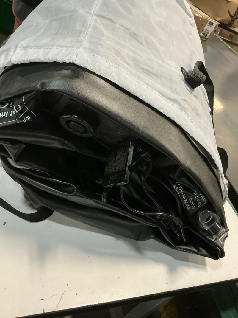 Condition photo showing As Is for OhGeni Cal King Air Mattress with Built in Pump, 18" Tall Inflatable Blow Up Bed, Luxury Comfort for People(190CM Height), Keep Feet from Dangling, Foldable & Portable Colchon inflables, Black California King 18''(Standard Height)