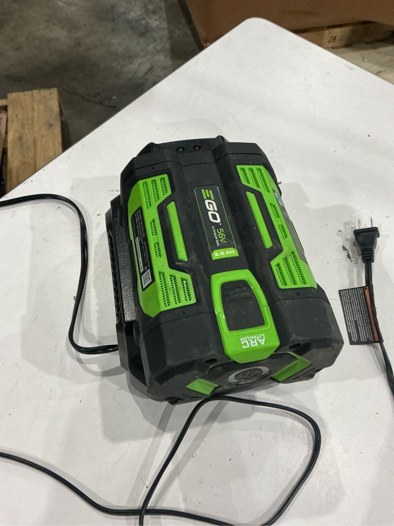 Condition photo showing As Is for ego 56 -volt, battery charger